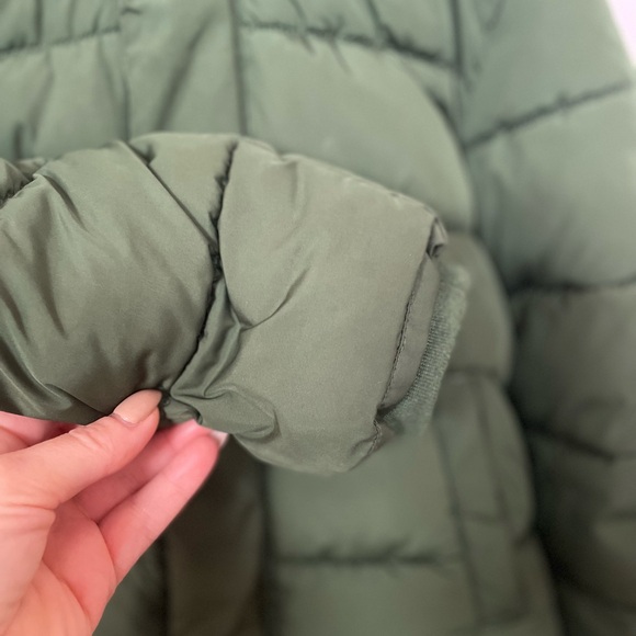 Primary Clothing Kids parka puffer coat, evergreen, size 5 - Picture 5 of 8